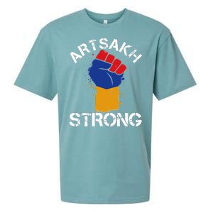 Artsakh Strong Armenian Flag Colors Protest Fist Sueded Cloud Jersey T-Shirt