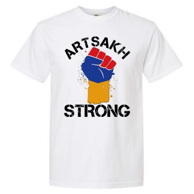 Artsakh Strong Armenian Flag Colors Protest Fist Garment-Dyed Heavyweight T-Shirt