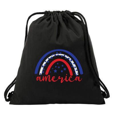America Rainbow USA Drawstring Bag