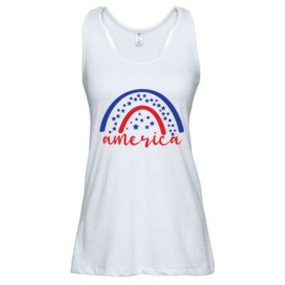 America Rainbow USA Ladies Essential Flowy Tank