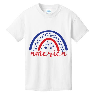 America Rainbow USA Kids T-Shirt