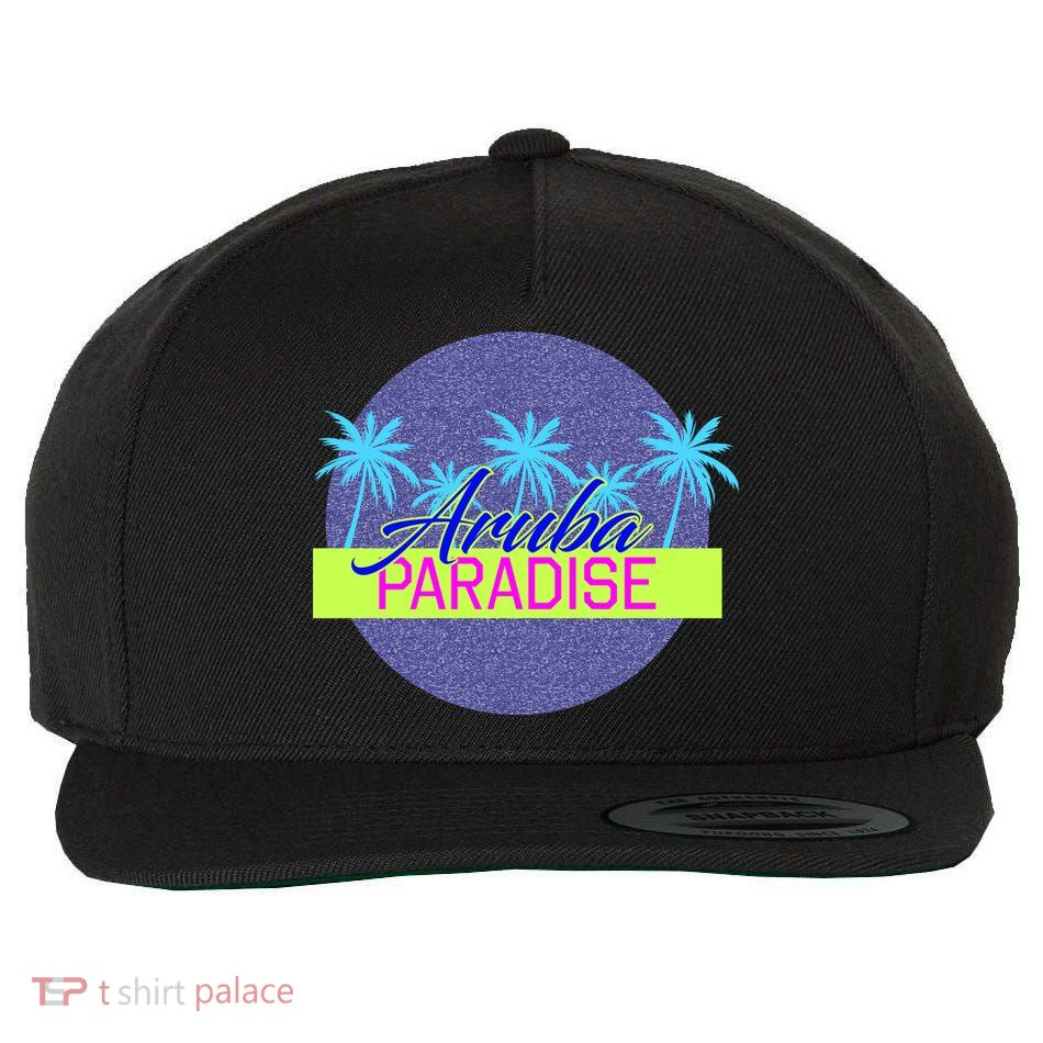 Aruba Paradise Wool Snapback Cap