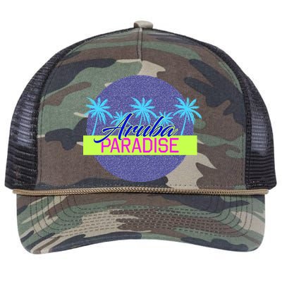 Aruba Paradise Retro Rope Trucker Hat Cap