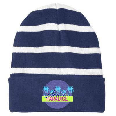 Aruba Paradise Striped Beanie with Solid Band