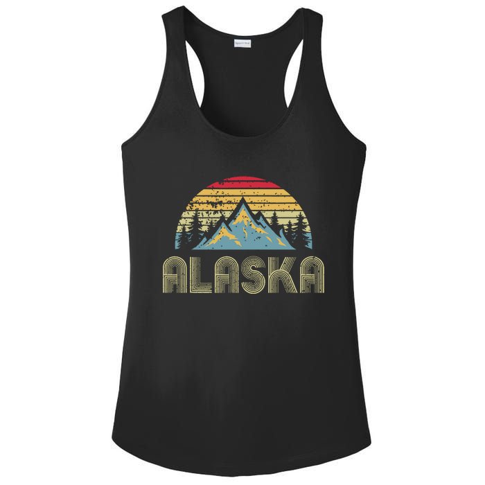 Alaska Retro Vintage Mountains Nature Hiking Ladies PosiCharge Competitor Racerback Tank