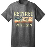 Army Retired Veteran Army American Flag Veteran Retirement T-Shirt