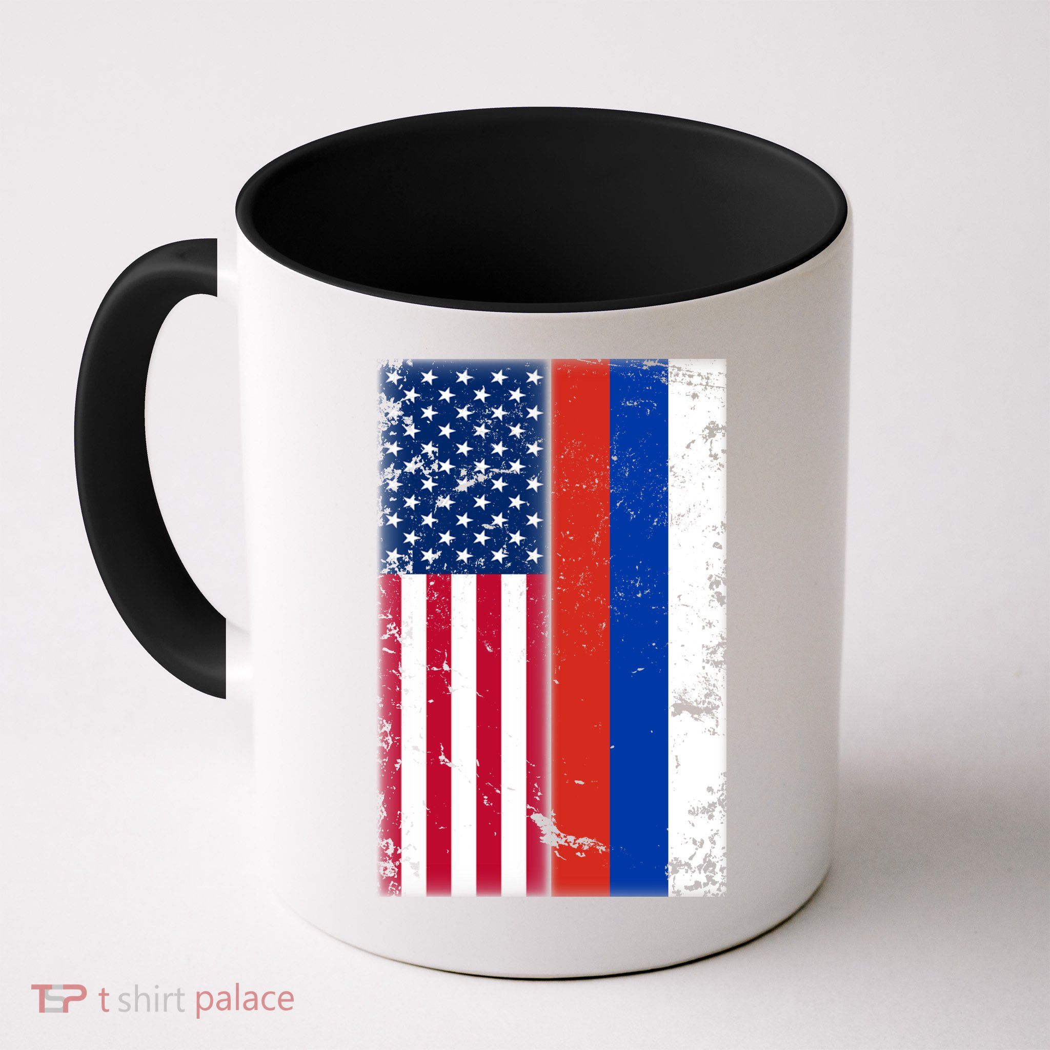 American Russia Vintage Flag Mug