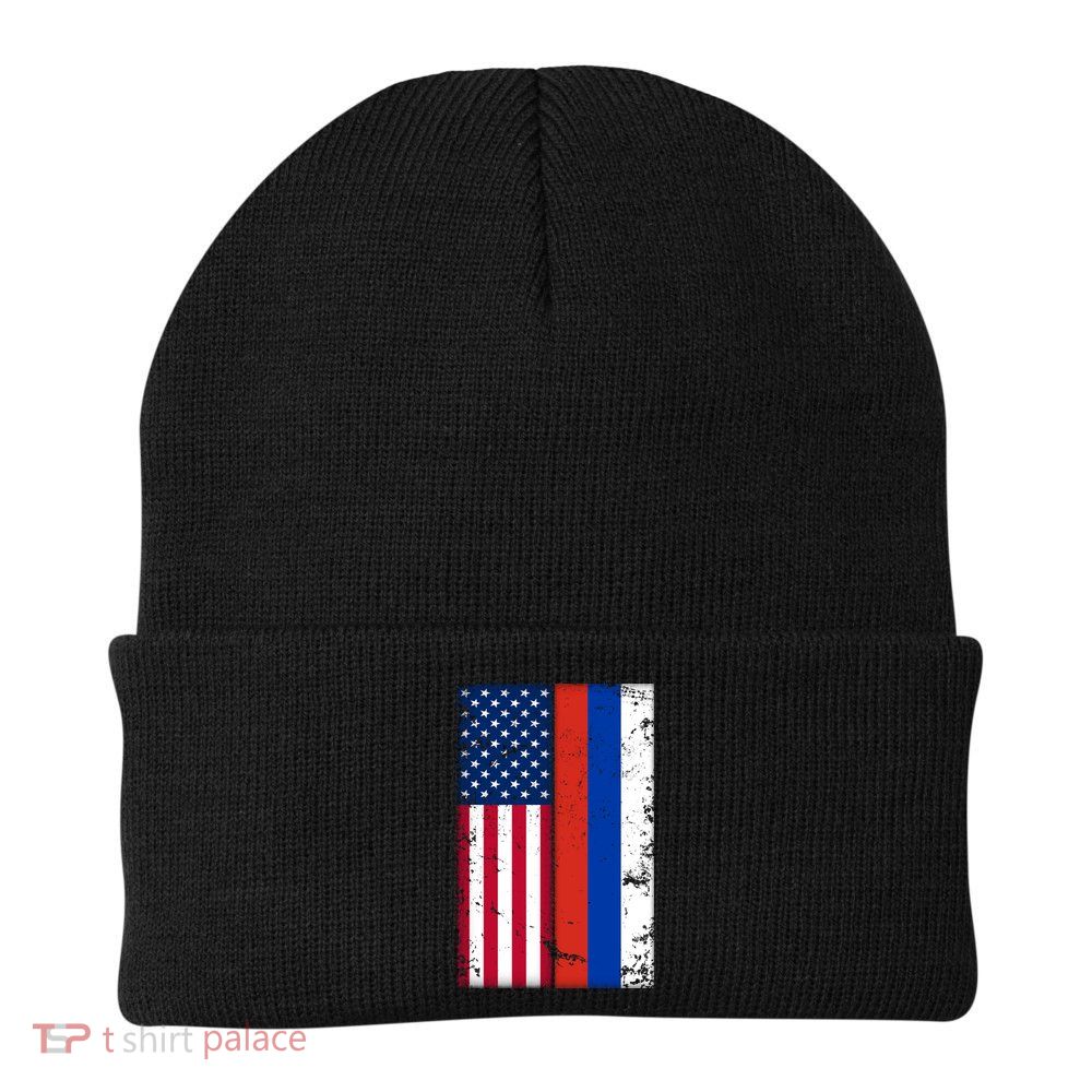 American Russia Vintage Flag Beanie