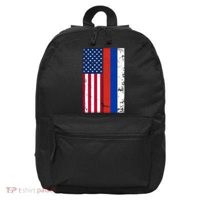 American Russia Vintage Flag 16 in Basic Backpack