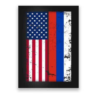 American Russia Vintage Flag Poster
