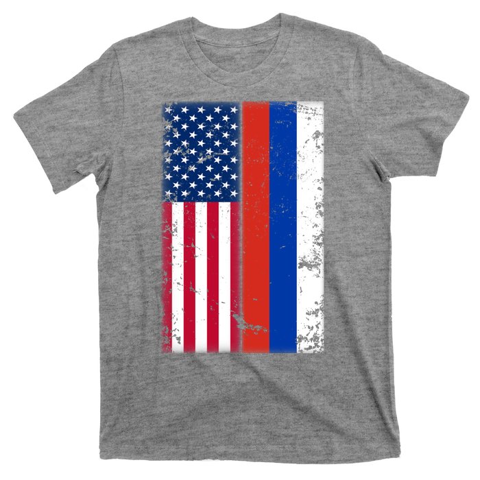 American Russia Vintage Flag T-Shirt