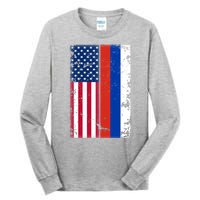 American Russia Vintage Flag Tall Long Sleeve T-Shirt