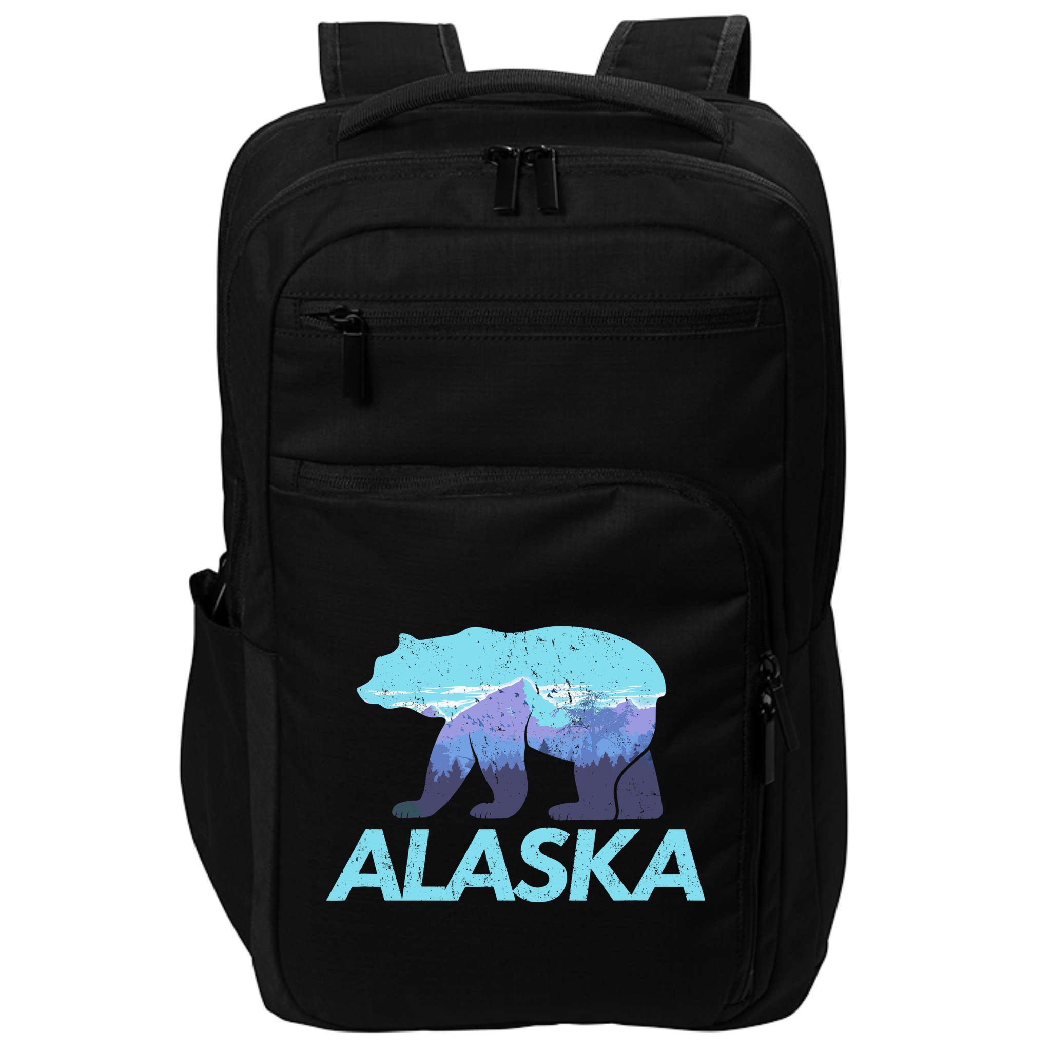 Alaska Retro Vintage Mountains & Outdoors Wilderness State Impact Tech Backpack