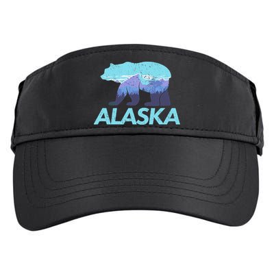 Alaska Retro Vintage Mountains & Outdoors Wilderness State Adult Drive Performance Visor