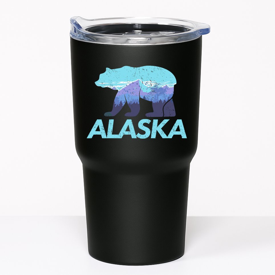 Alaska Retro Vintage Mountains & Outdoors Wilderness State Tumbler