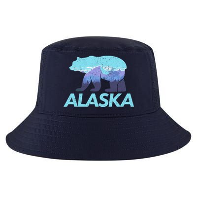 Alaska Retro Vintage Mountains & Outdoors Wilderness State Cool Comfort Performance Bucket Hat