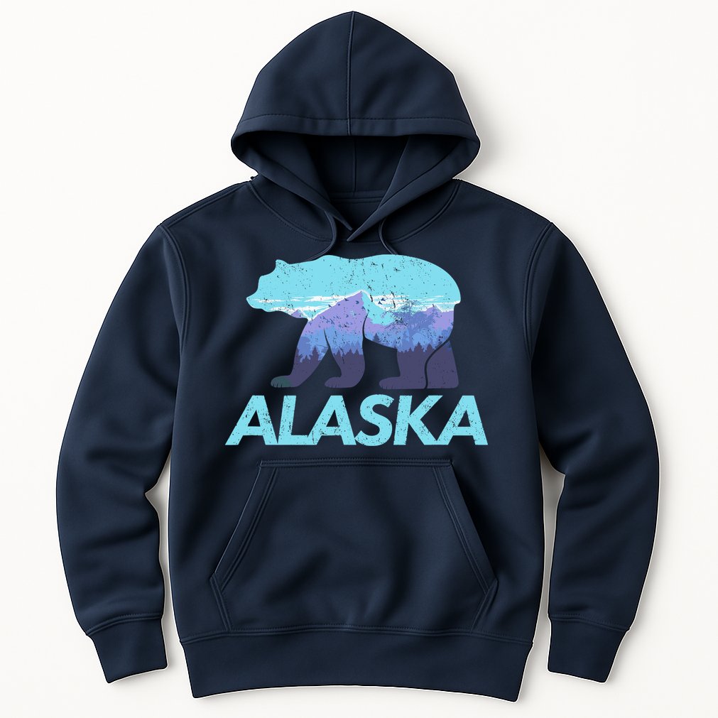 Alaska Retro Vintage Mountains & Outdoors Wilderness State Hoodie