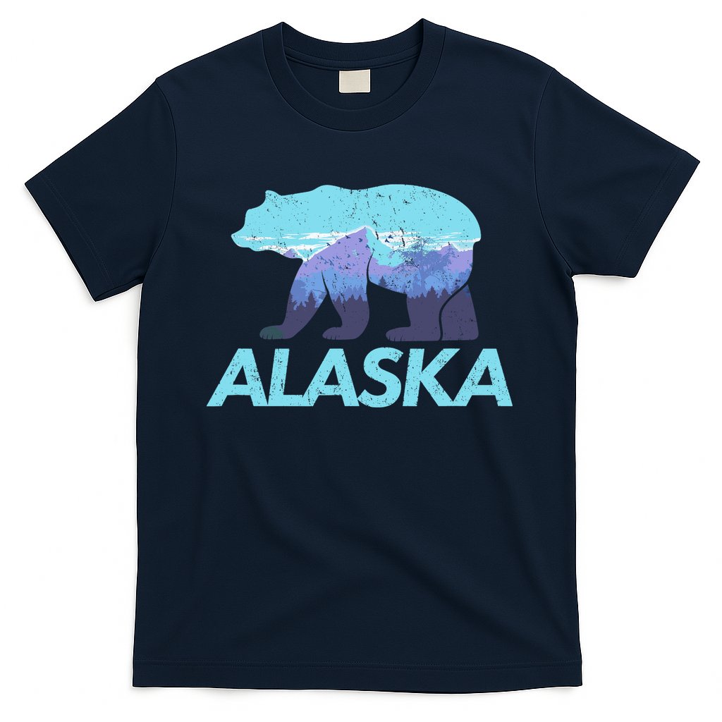 Alaska Retro Vintage Mountains & Outdoors Wilderness State T-Shirt