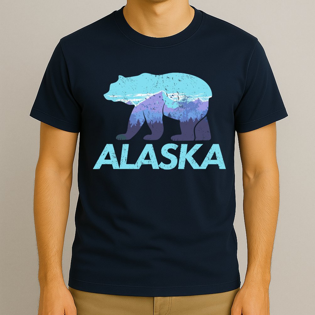 Alaska Retro Vintage Mountains & Outdoors Wilderness State T-Shirt