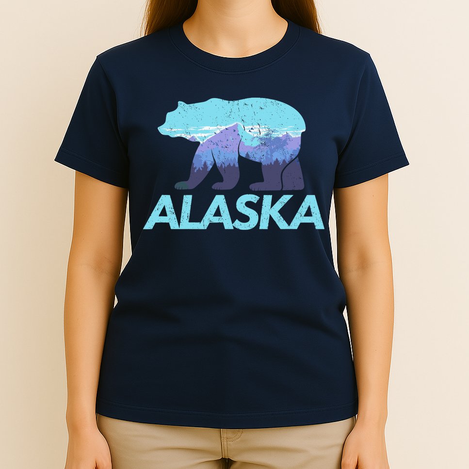Alaska Retro Vintage Mountains & Outdoors Wilderness State T-Shirt