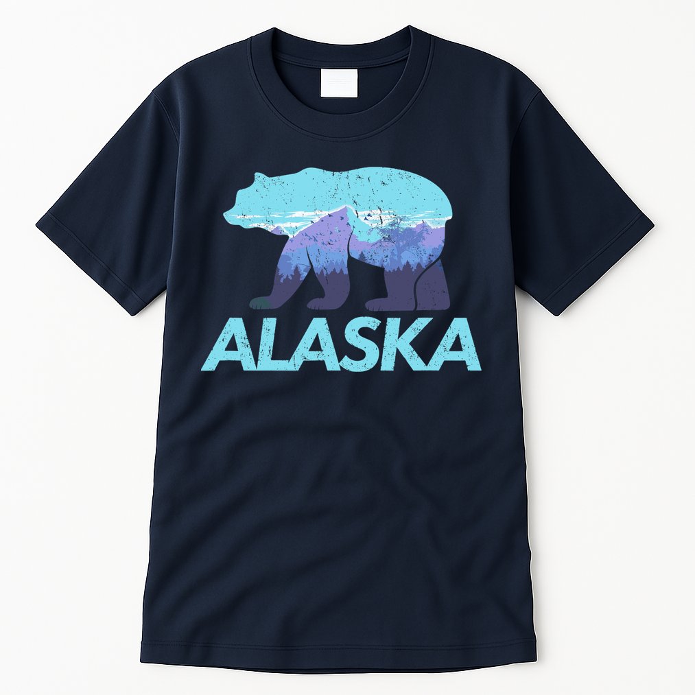 Alaska Retro Vintage Mountains & Outdoors Wilderness State Tall T-Shirt