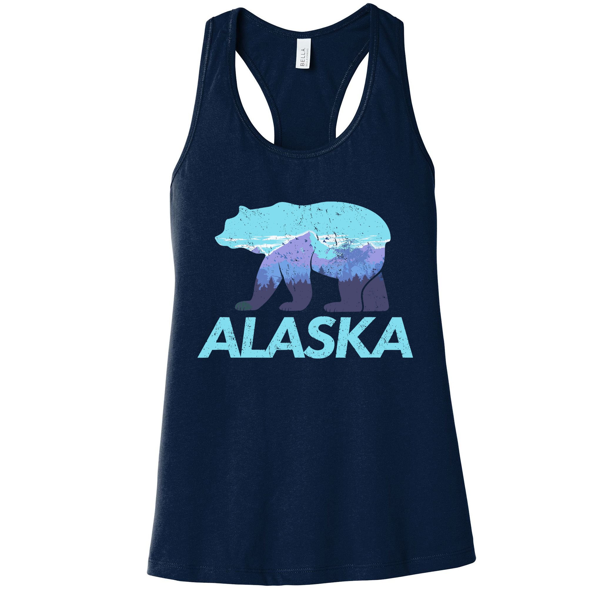 Alaska Retro Vintage Mountains & Outdoors Wilderness State Womens Tank Top