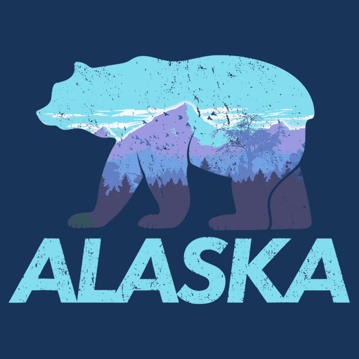 Alaska Retro Vintage Mountains & Outdoors Wilderness State Baby Bodysuit