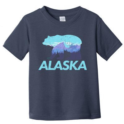 Alaska Retro Vintage Mountains & Outdoors Wilderness State Toddler T-Shirt