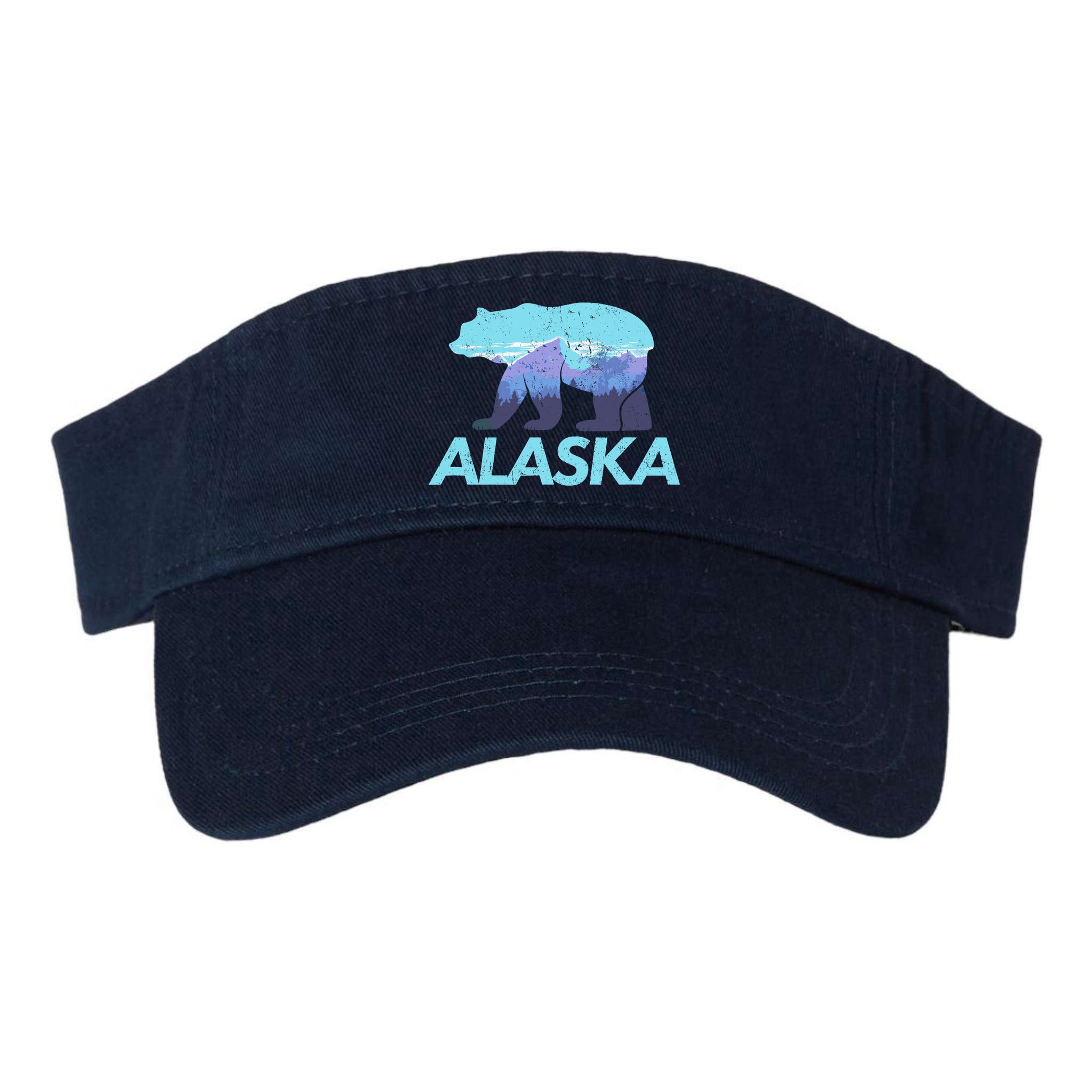 Alaska Retro Vintage Mountains & Outdoors Wilderness State Visor