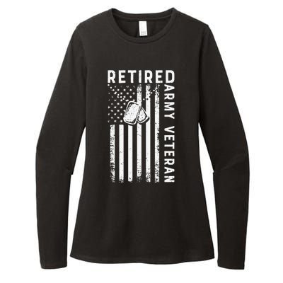 Army Retired Veteran American Gift For Veteran Day Womens CVC Long Sleeve Shirt