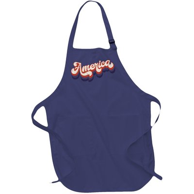 America Retro Vintage Full-Length Apron With Pockets