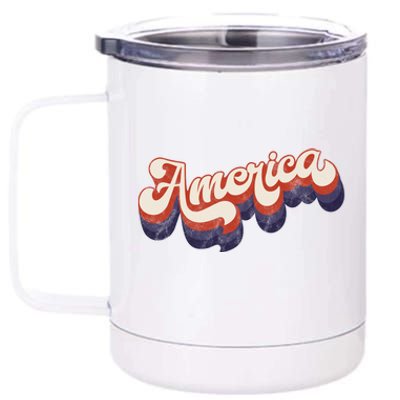 America Retro Vintage 12 oz Stainless Steel Tumbler Cup