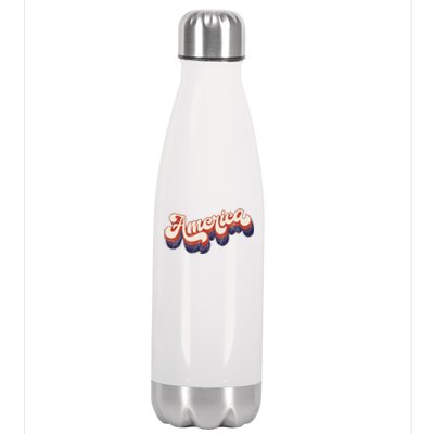 America Retro Vintage Stainless Steel Insulated Water Bottle