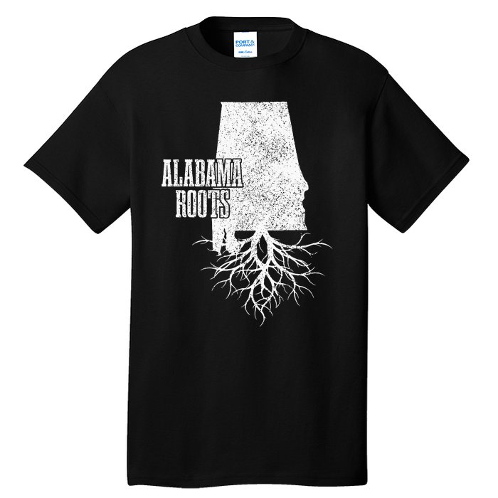 Alabama Roots Vintage Pride State Map Gift Tall T-Shirt