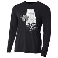 Alabama Roots Vintage Pride State Map Gift Cooling Performance Long Sleeve Crew