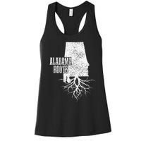 Alabama Roots Vintage Pride State Map Gift Women's Racerback Tank