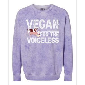 Animal Rights Veganism Plant Based Vegan For The Voiceless Gift Colorblast Crewneck Sweatshirt