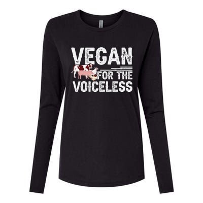 Animal Rights Veganism Plant Based Vegan For The Voiceless Gift Womens Cotton Relaxed Long Sleeve T-Shirt