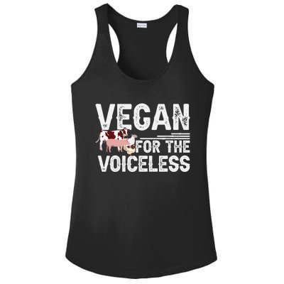 Animal Rights Veganism Plant Based Vegan For The Voiceless Gift Ladies PosiCharge Competitor Racerback Tank