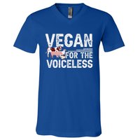 Animal Rights Veganism Plant Based Vegan For The Voiceless Gift V-Neck T-Shirt