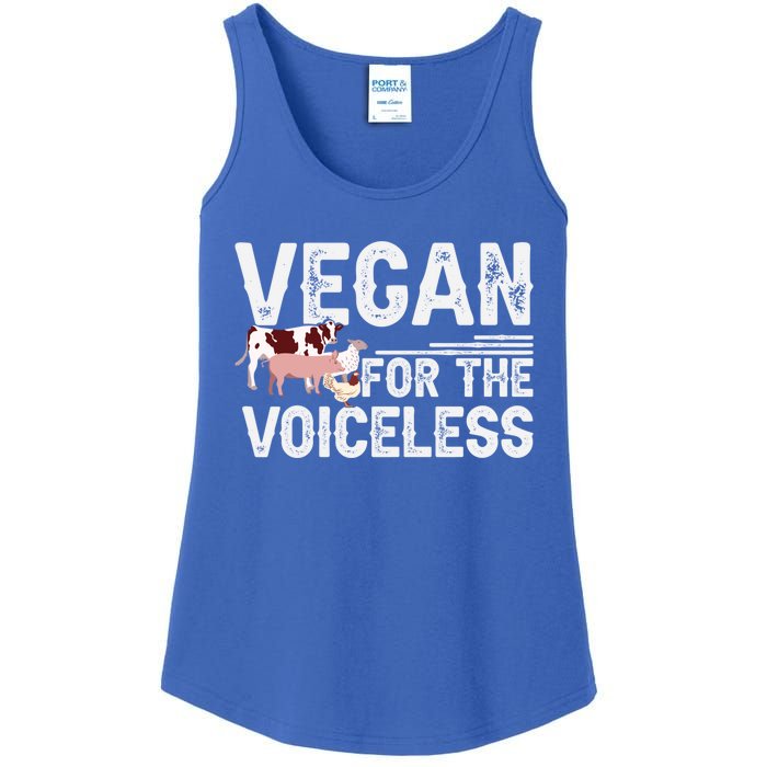 Animal Rights Veganism Plant Based Vegan For The Voiceless Gift Ladies Essential Tank