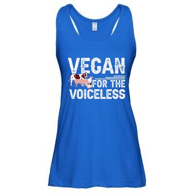 Animal Rights Veganism Plant Based Vegan For The Voiceless Gift Ladies Essential Flowy Tank