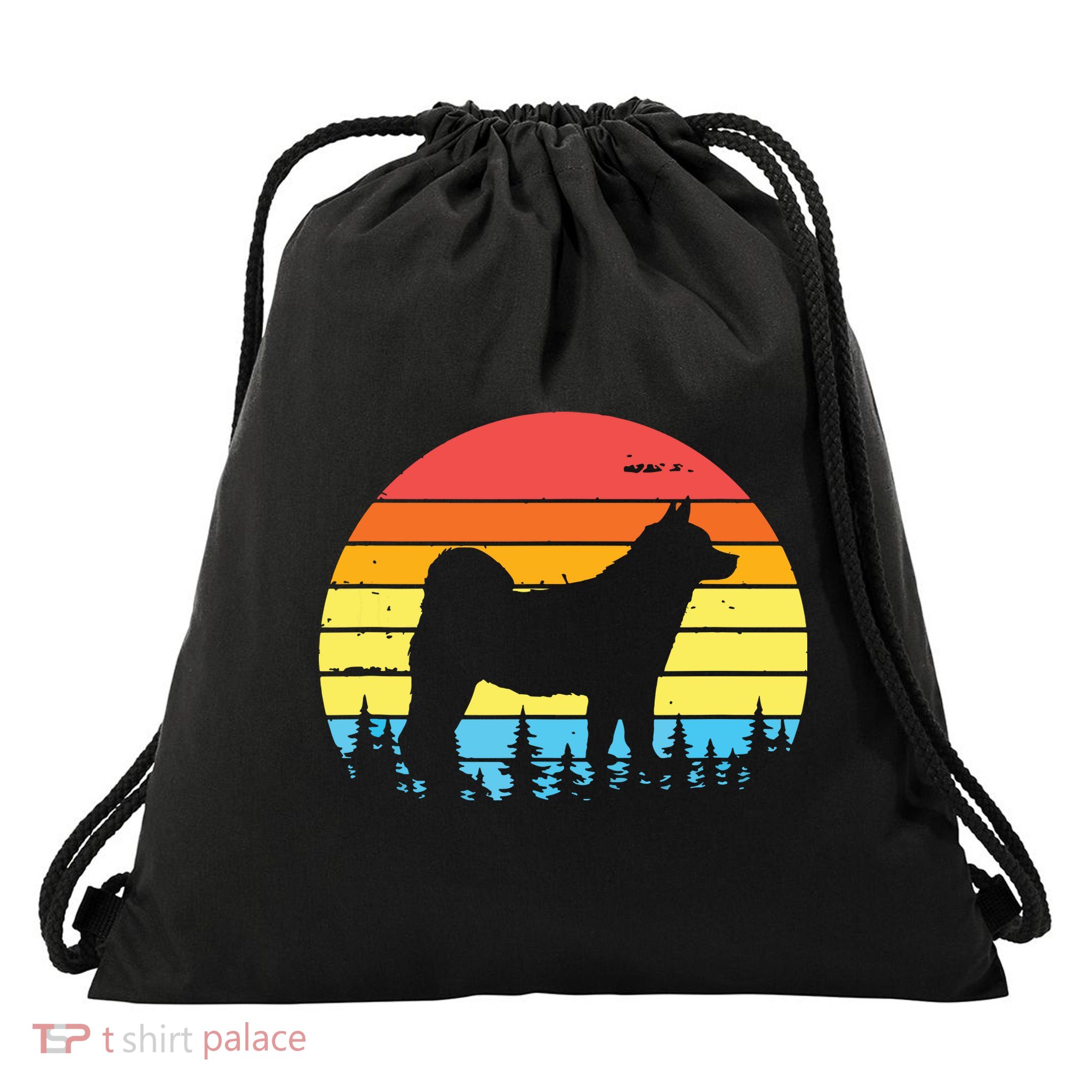 AKITA Retro Vintage Apparel Drawstring Bag