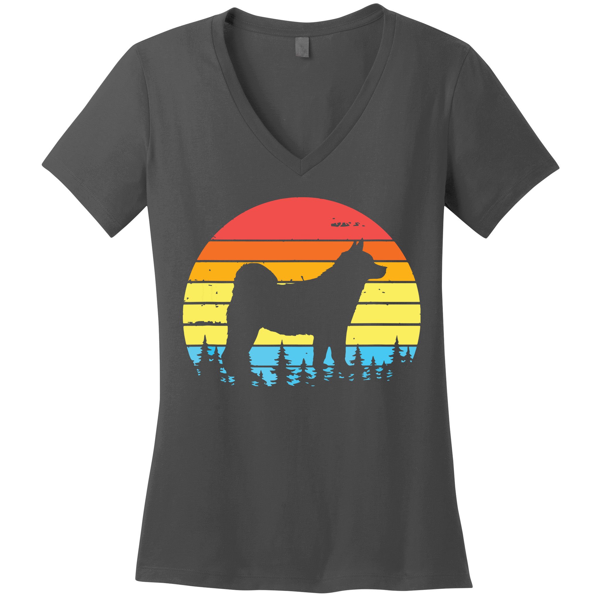 AKITA Retro Vintage Apparel Women's V-Neck T-Shirt