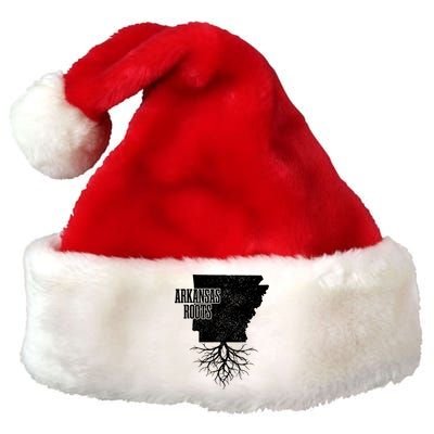 Arkansas Roots Vintage Pride State Map Gift Premium Christmas Santa Hat