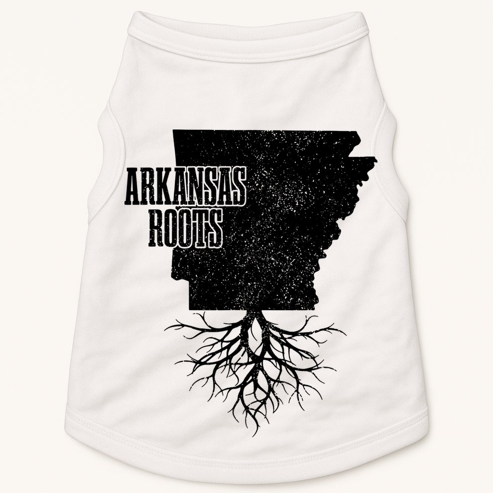 Arkansas Roots Vintage Pride State Map Gift Doggie Tank