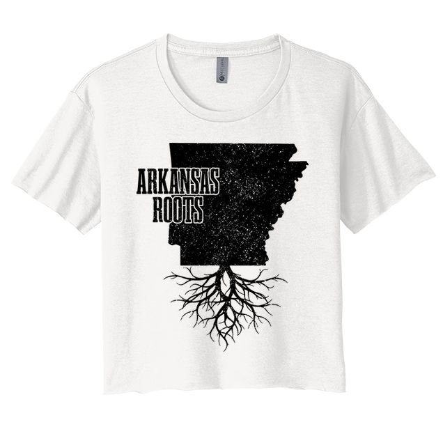 Arkansas Roots Vintage Pride State Map Gift Crop Top