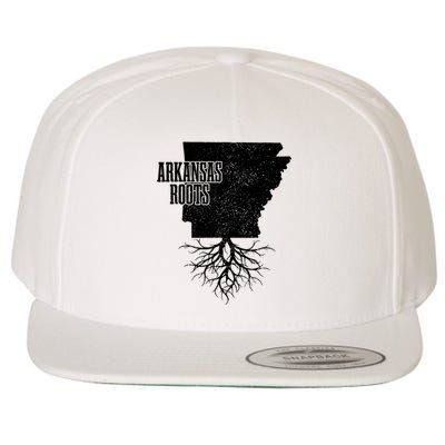 Arkansas Roots Vintage Pride State Map Gift Wool Snapback Cap