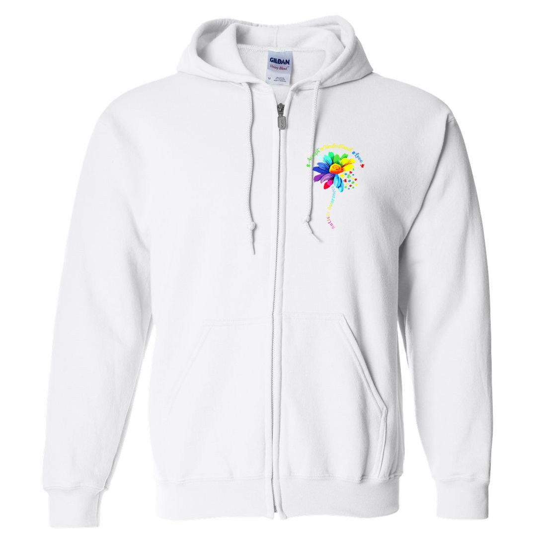 Autism Retro Vintage – Autism Awareness Full Zip Hoodie