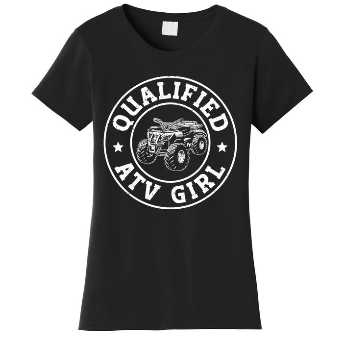 ATV Retro Vintage Quad Bikes Girl Women's T-Shirt